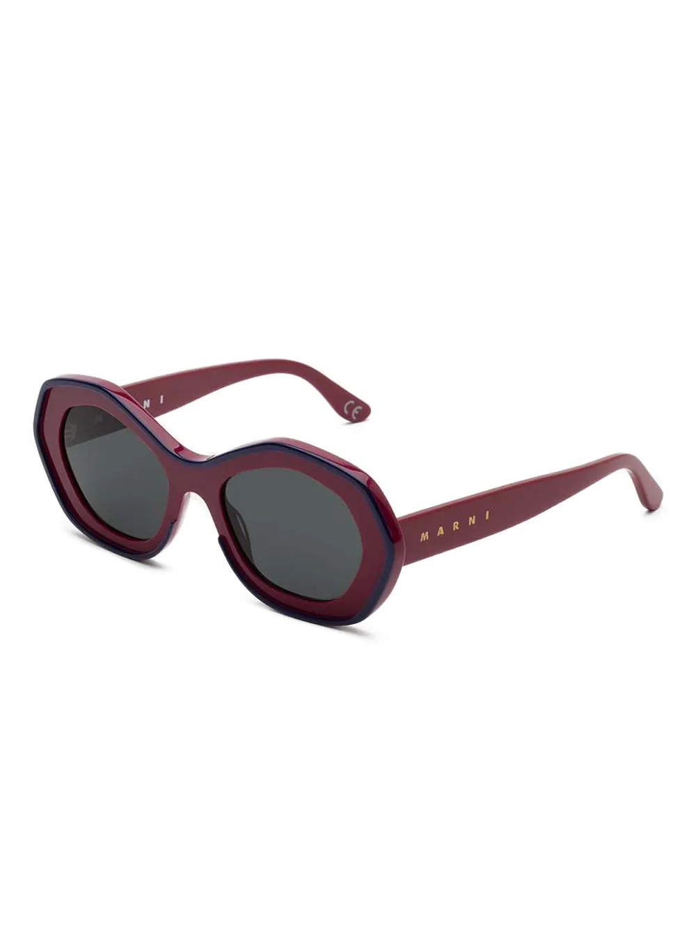 Marni Eyewear geometric-frame sunglasses - Rood