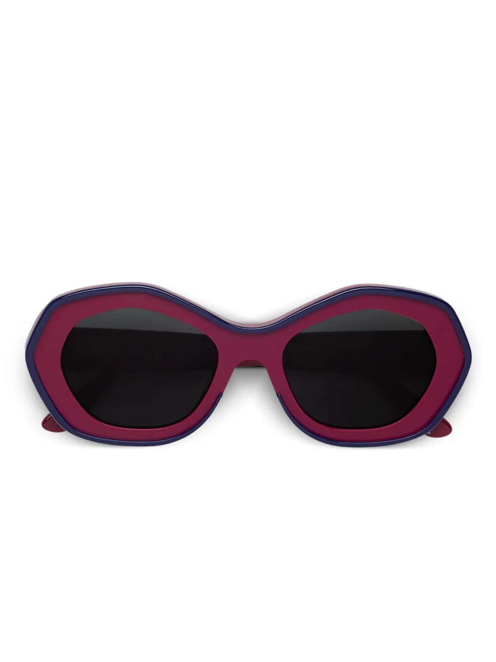 Marni Eyewear Zonnebril met geometrisch montuur Rood