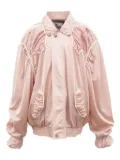 Jenny Fax Nickers puff-sleeve bomber jacket - Pink