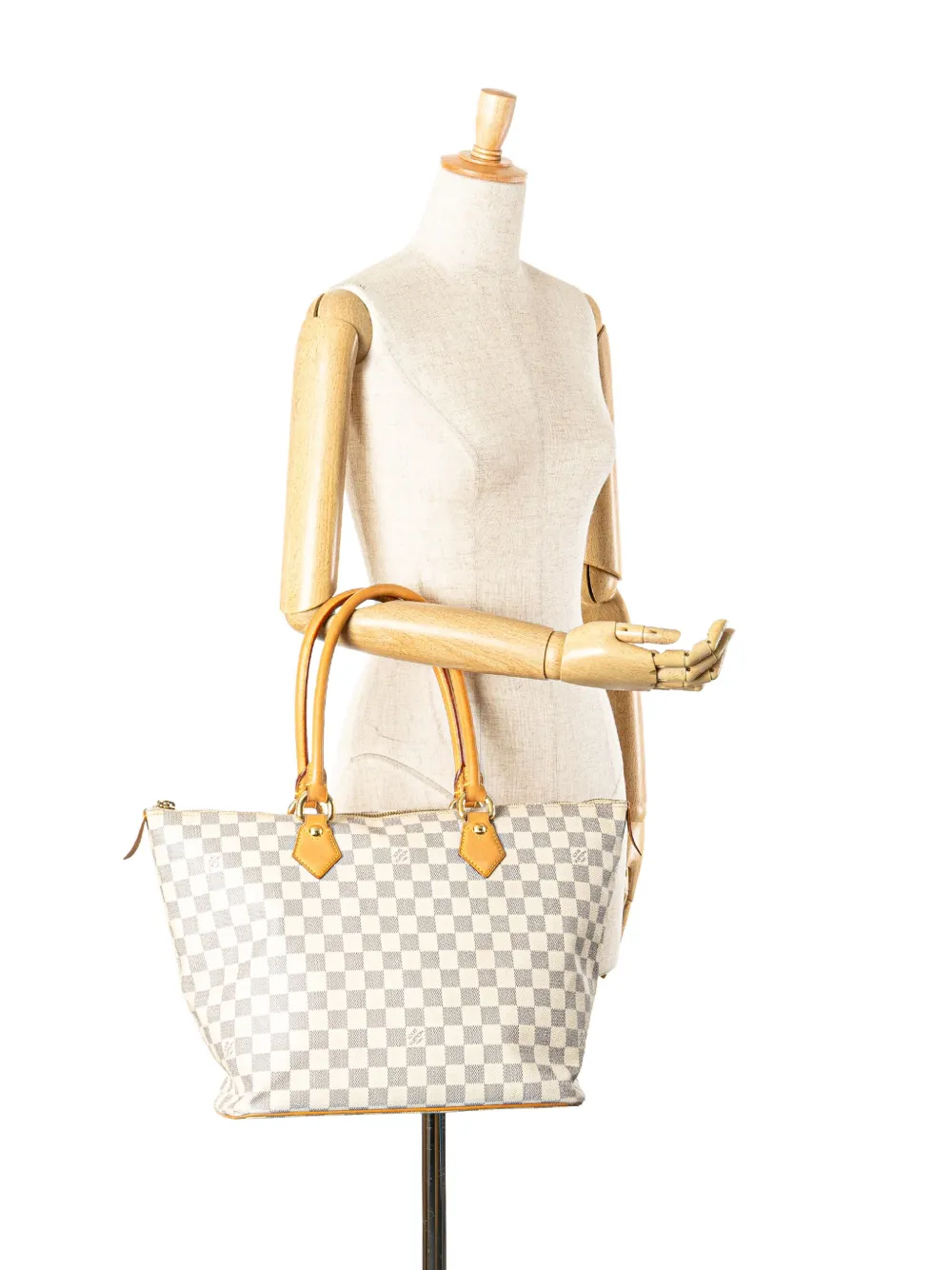 Louis Vuitton Pre-Owned sac porté épaule Saleya MM en toile Damier Azur (2008) | Pre-owned | Image 2