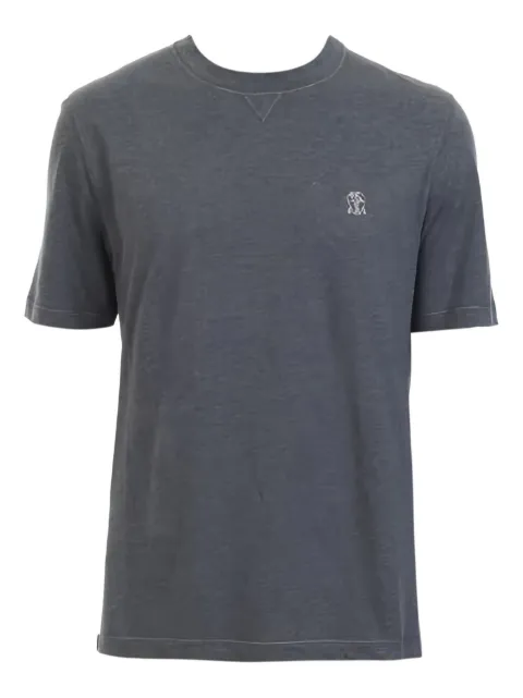 Brunello Cucinelli playera con cuello redondo y logo