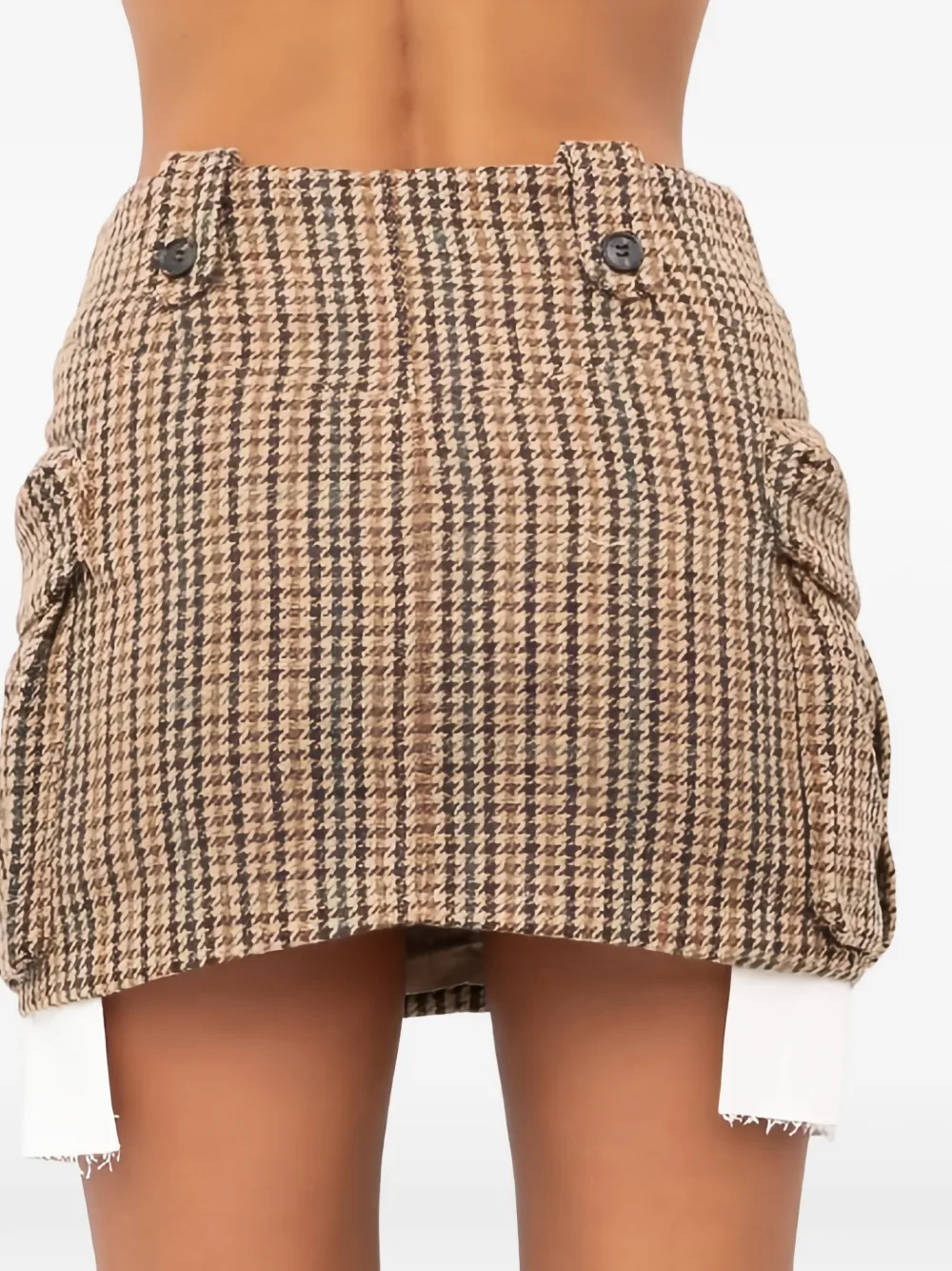  Eleh Houndstooth Mini Skirt - Brown 