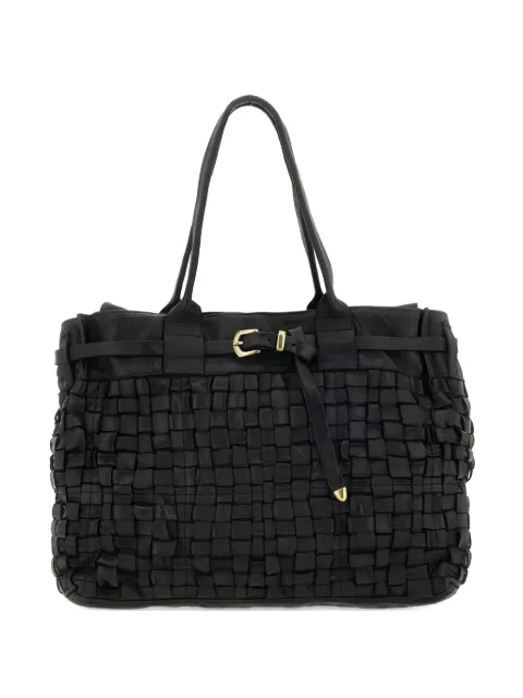 Campomaggi woven buckle satchel