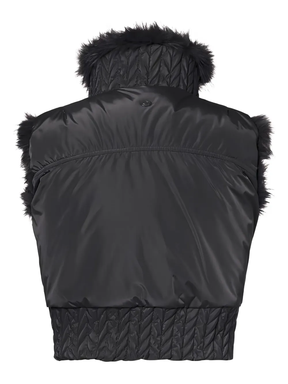 Goldbergh Yara Reversible Faux-fur Hooded Gilet In Black