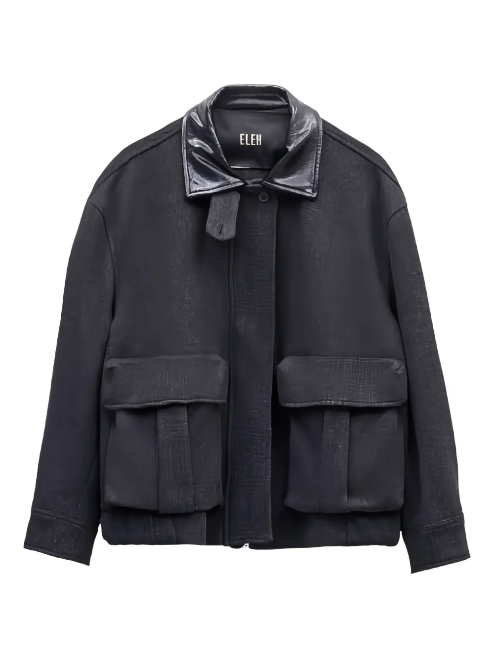 Eleh Pocket Collar Jacket In Black