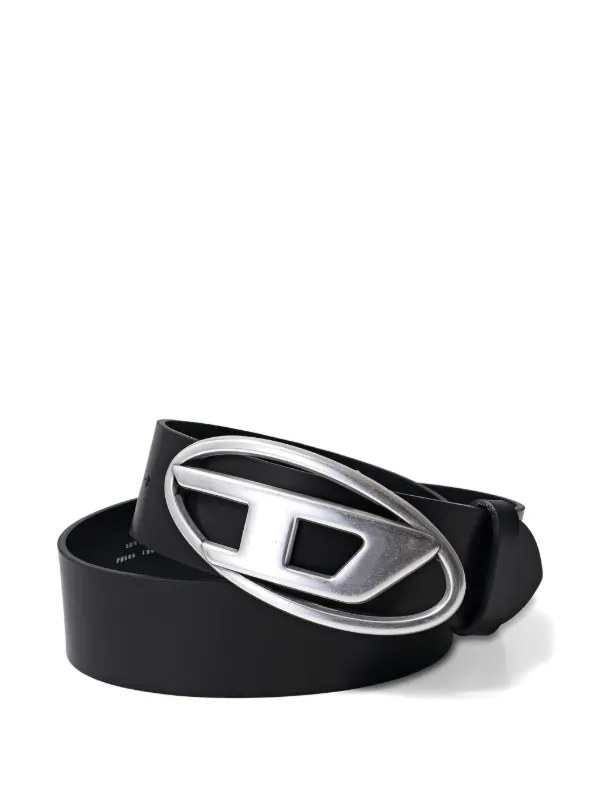 Diesel logo-buckle Leather Belt | Black | FARFETCH