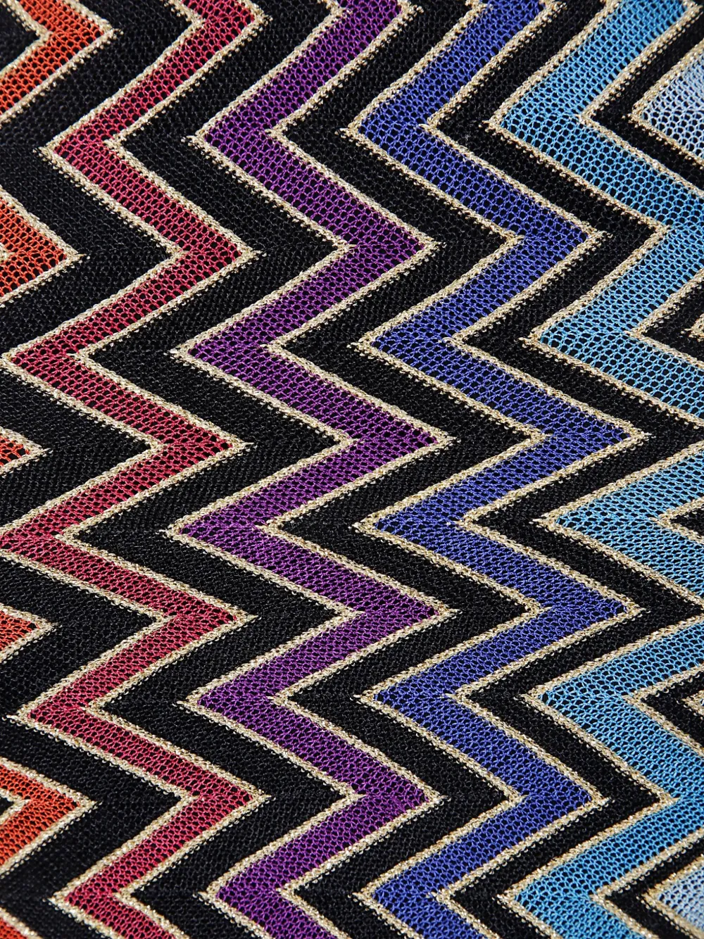 Missoni zig-zag-pattern halter-neck swimsuit Zwart
