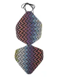 Missoni zig-zag-pattern halter-neck swimsuit - Black