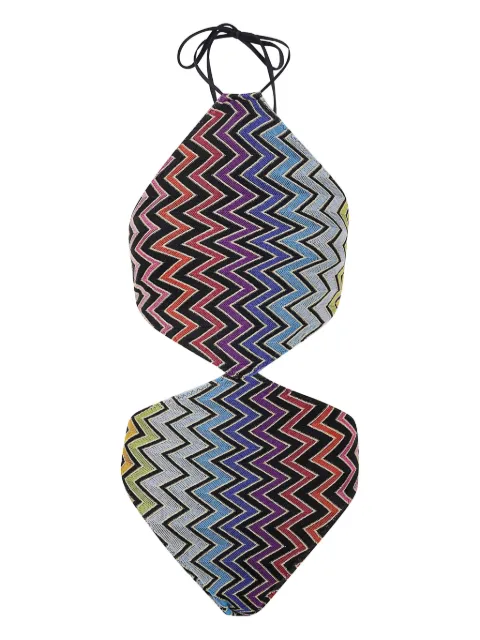 Missoni مايوه بحمالة عنق ونقش متعرج