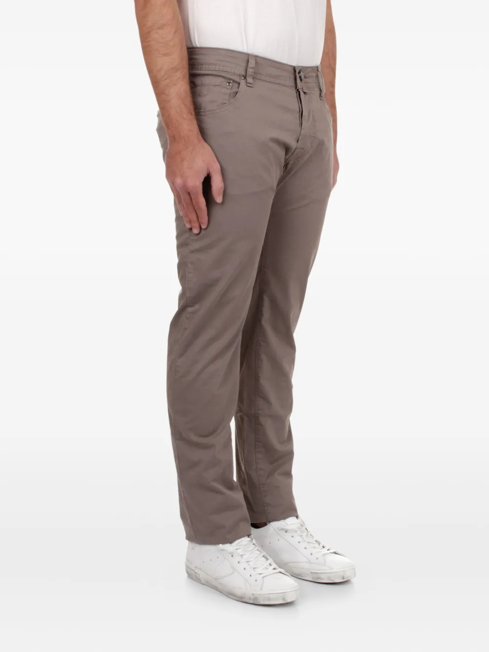 Jacob Cohen Nick Slim-cut Trousers In Brown