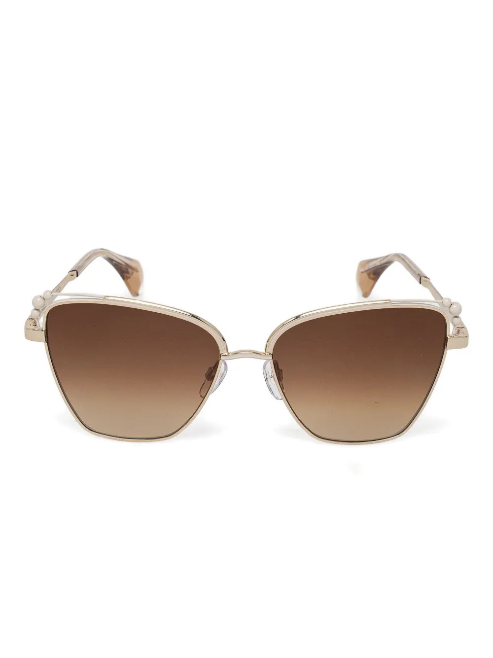Vivienne Westwood pearl-embellished cat-eye sunglasses Beige