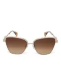 Vivienne Westwood pearl-embellished cat-eye sunglasses - Neutrals