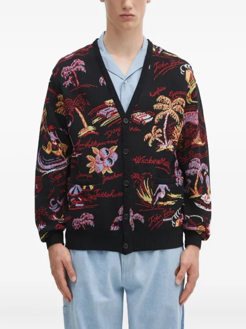 WACKO MARIA tropical-pattern cardigan