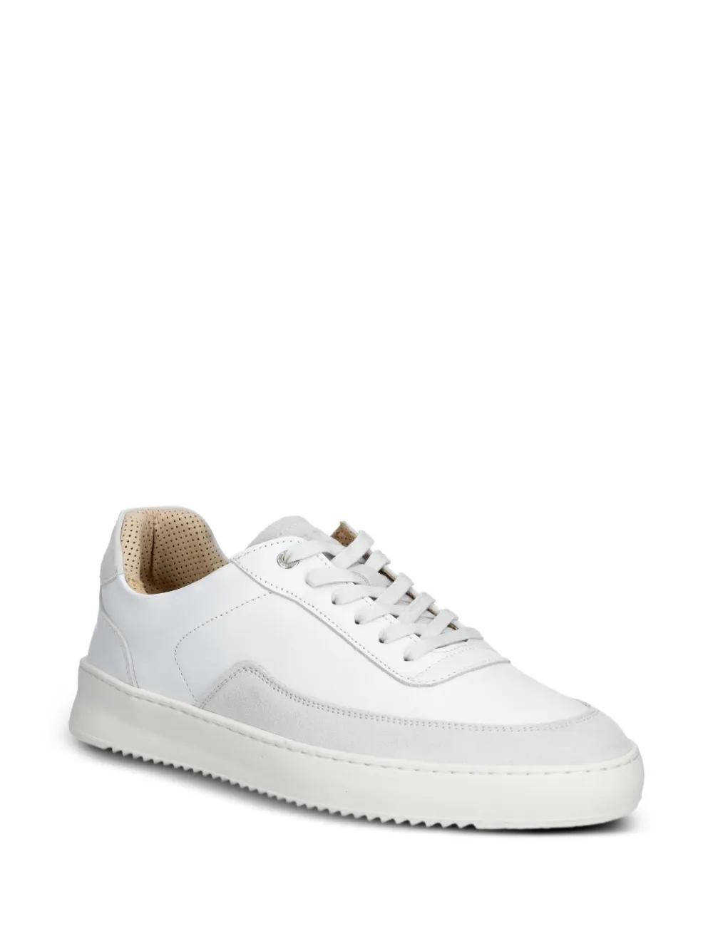 Filling Pieces Mondo leather panelled sneakers White