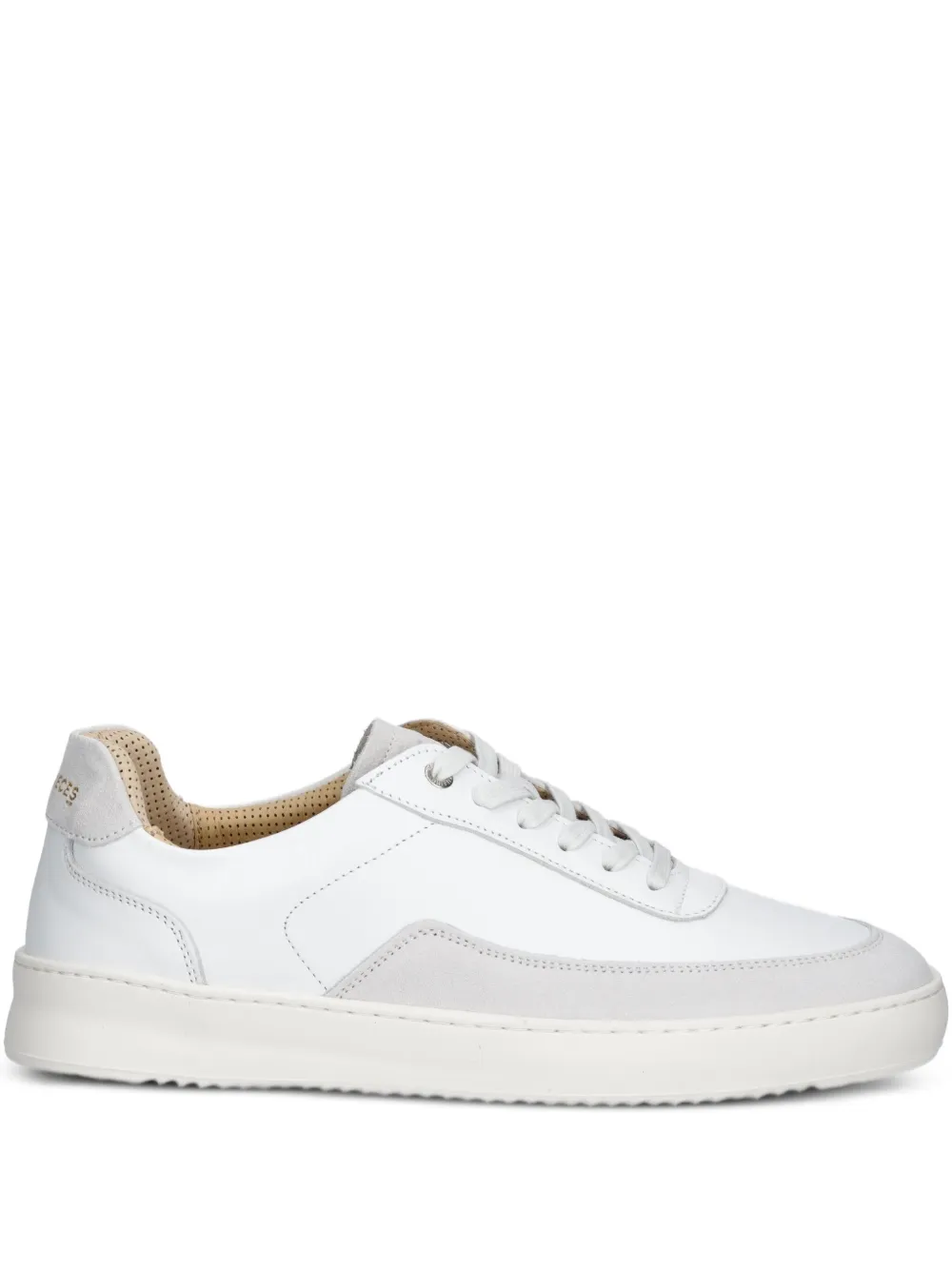 Filling Pieces Mondo leather panelled sneakers White