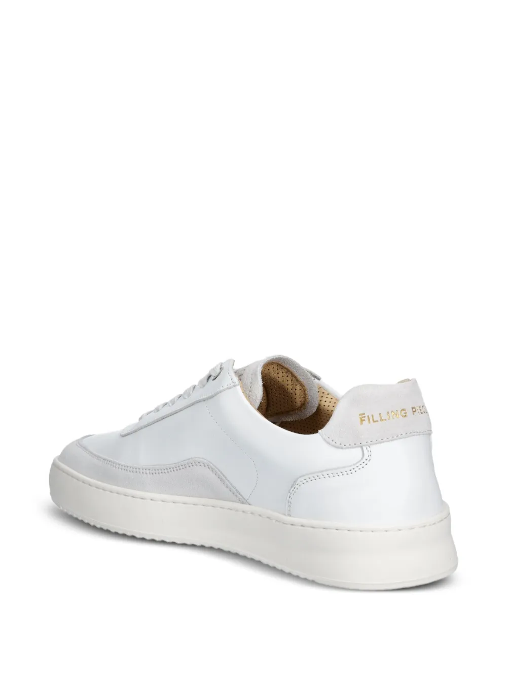 Filling Pieces Mondo leather panelled sneakers White