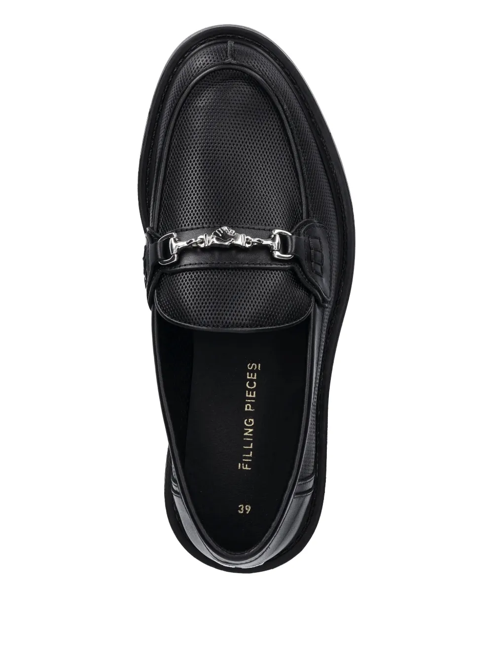 Filling Pieces chain-detail loafers Black