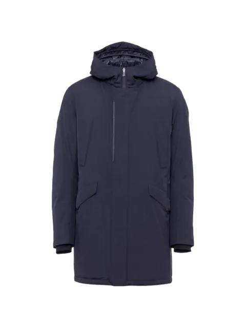 Herno hooded zip-fastening coat