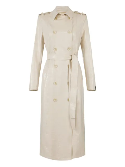Elisabetta Franchi crocodile-effect trench coat