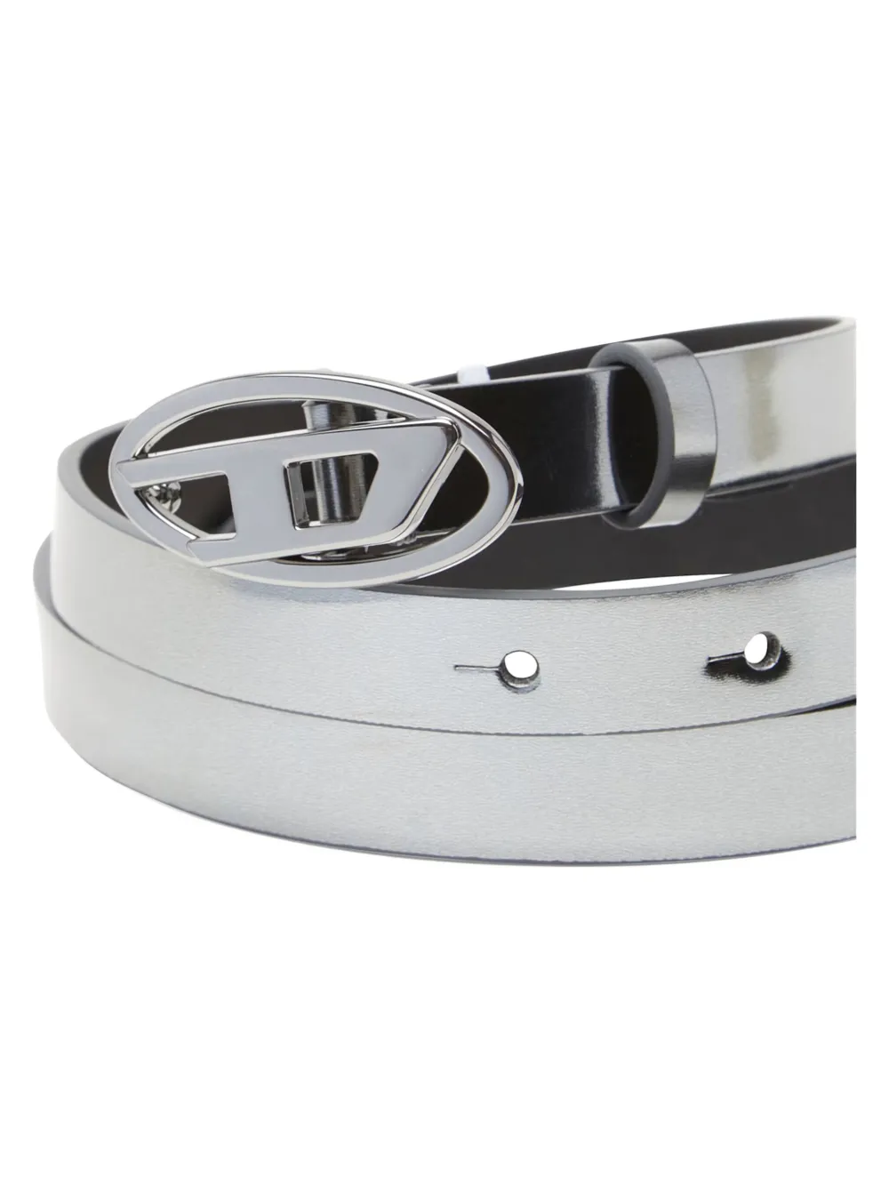 Diesel B-1dr 15 logo-plaque belt - Grijs