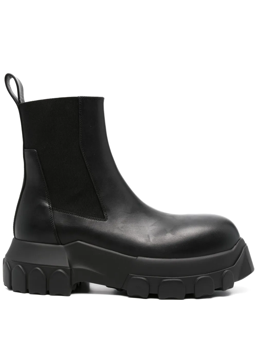 Rick Owens leather ankle boots Black