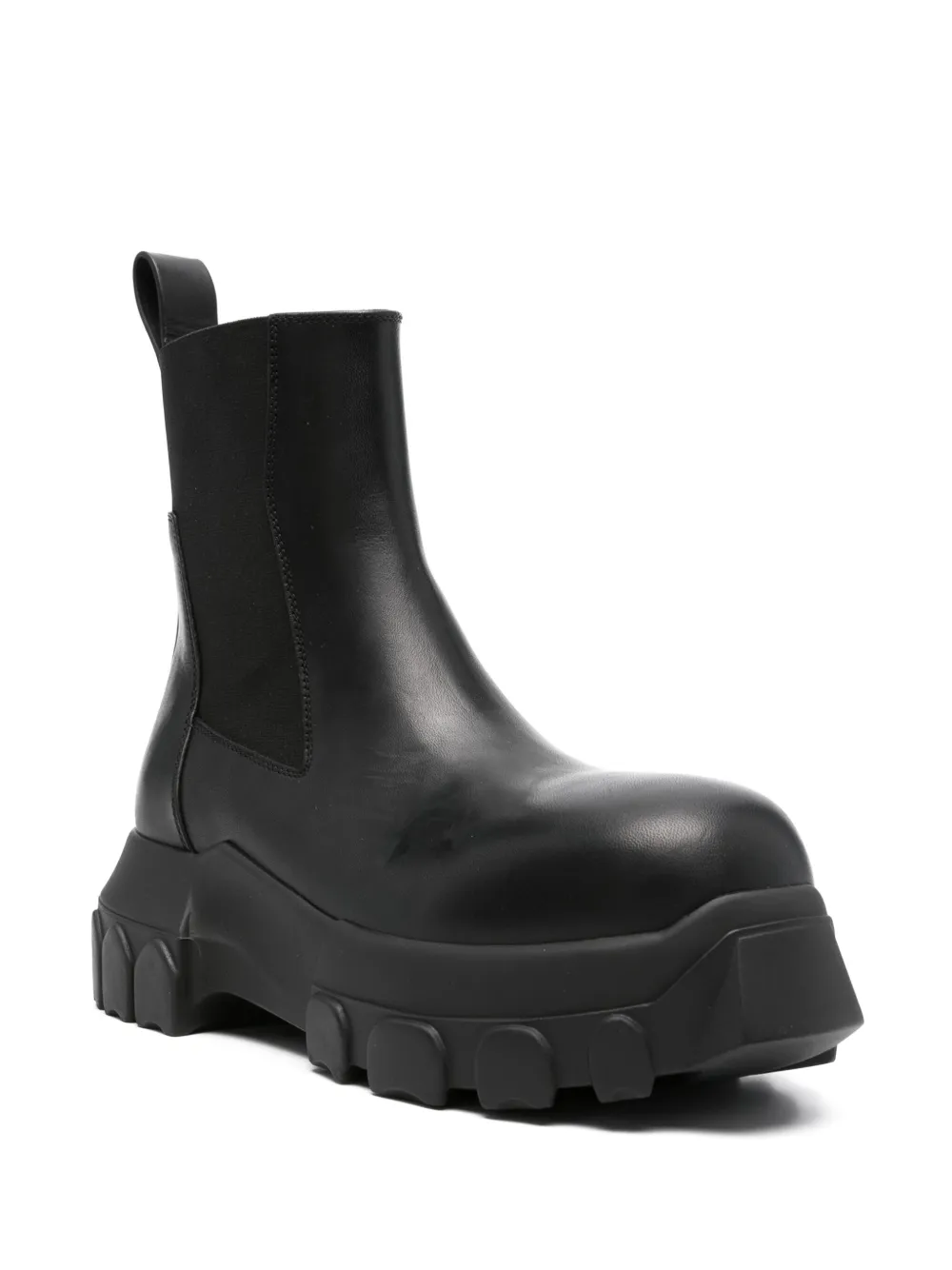 Rick Owens Leren enkellaarzen Zwart