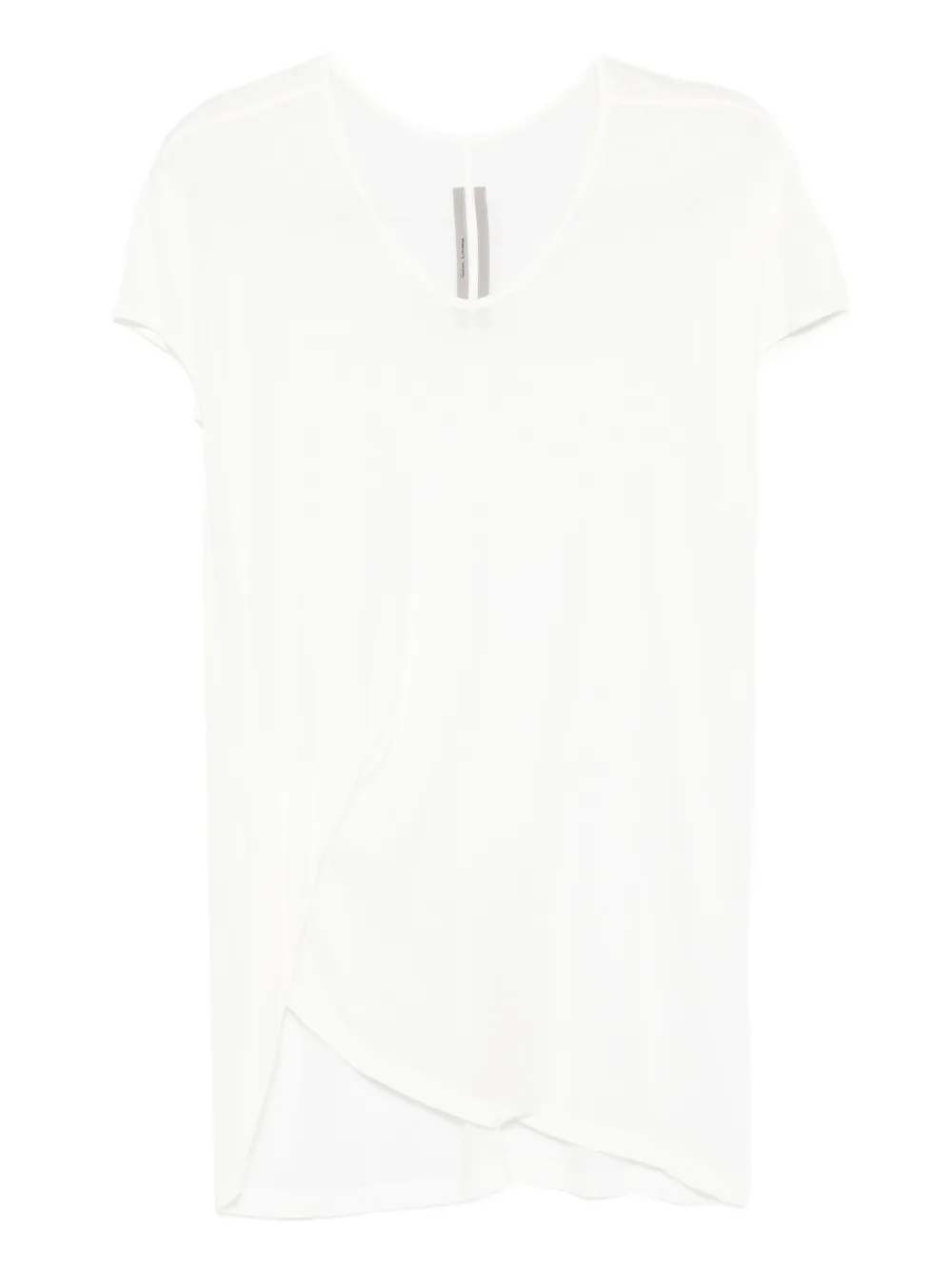 Rick Owens asymmetric draped T-shirt Wit