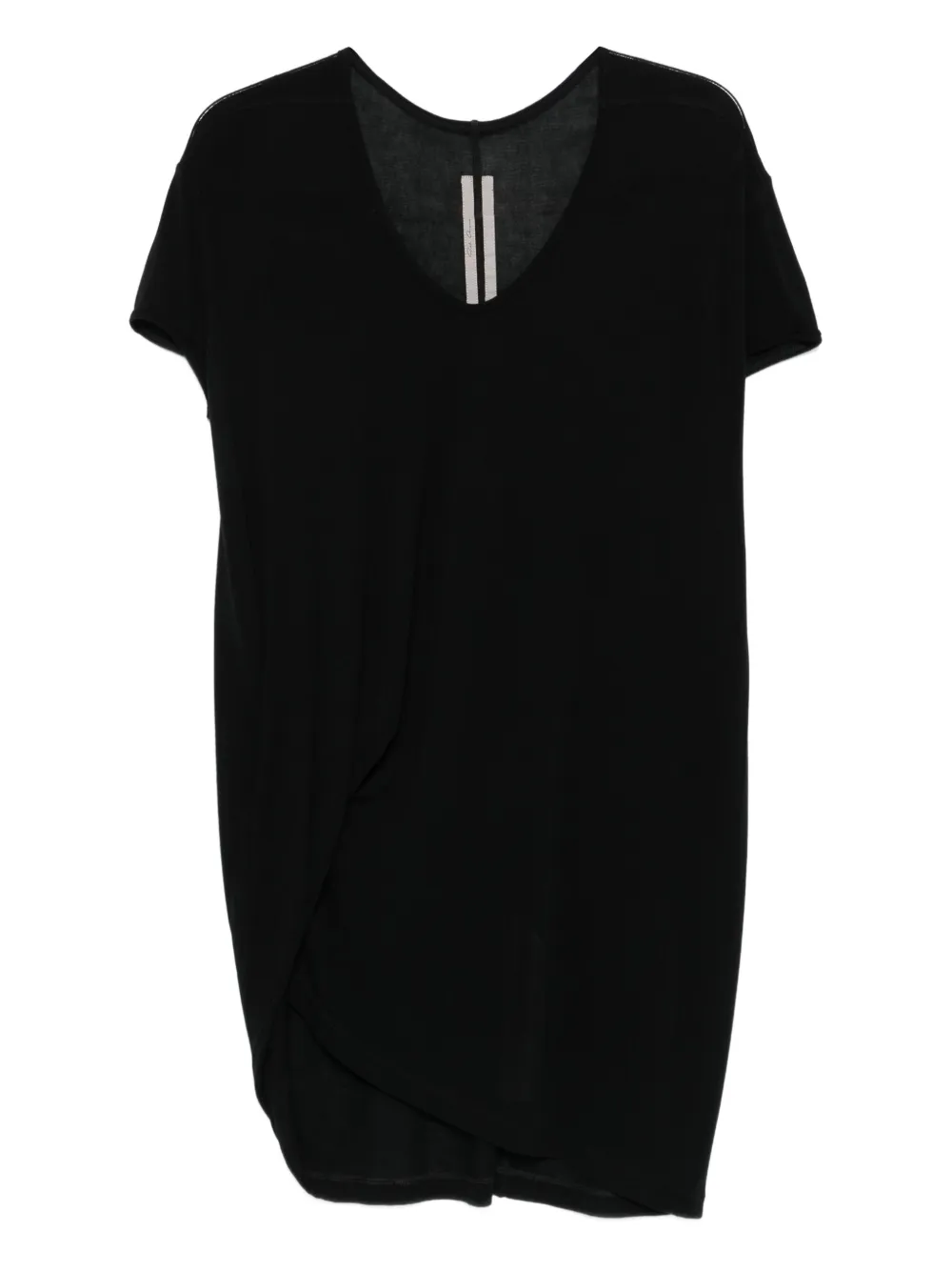 Rick Owens V-neck short-sleeve T-shirt Zwart