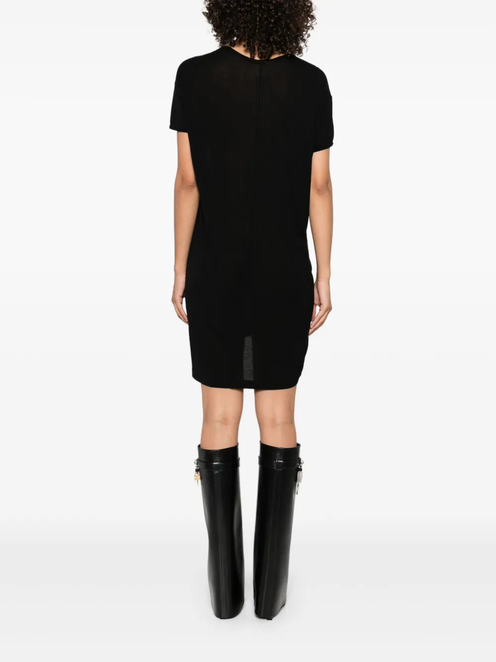 Rick Owens V-neck short-sleeve T-shirt Zwart