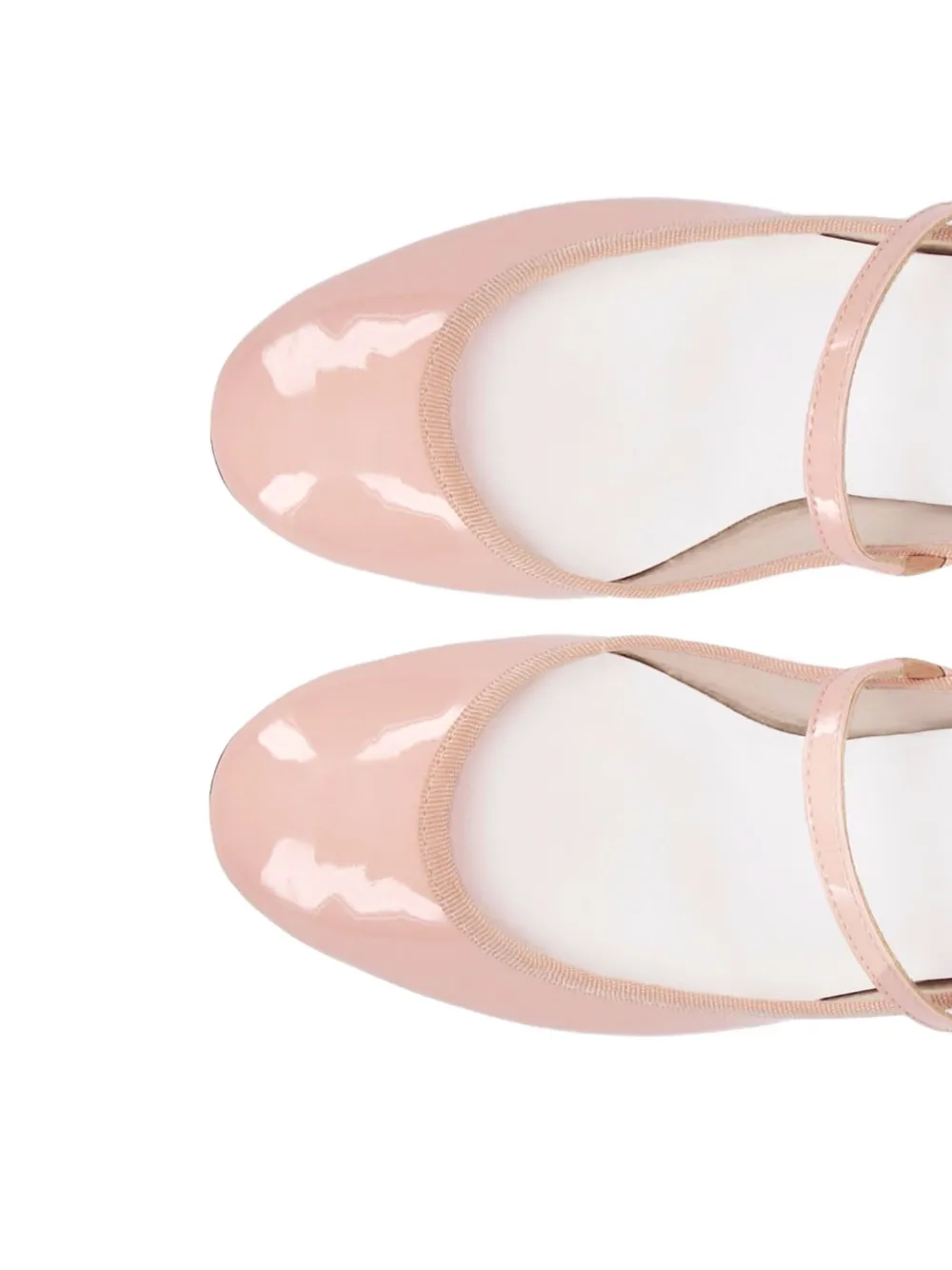 Repetto 30mm patent leather button-fastening heeled pumps Pink