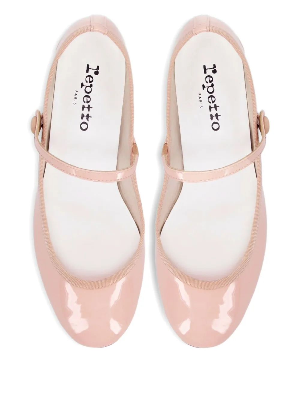 Repetto 30mm patent leather button-fastening heeled pumps Pink