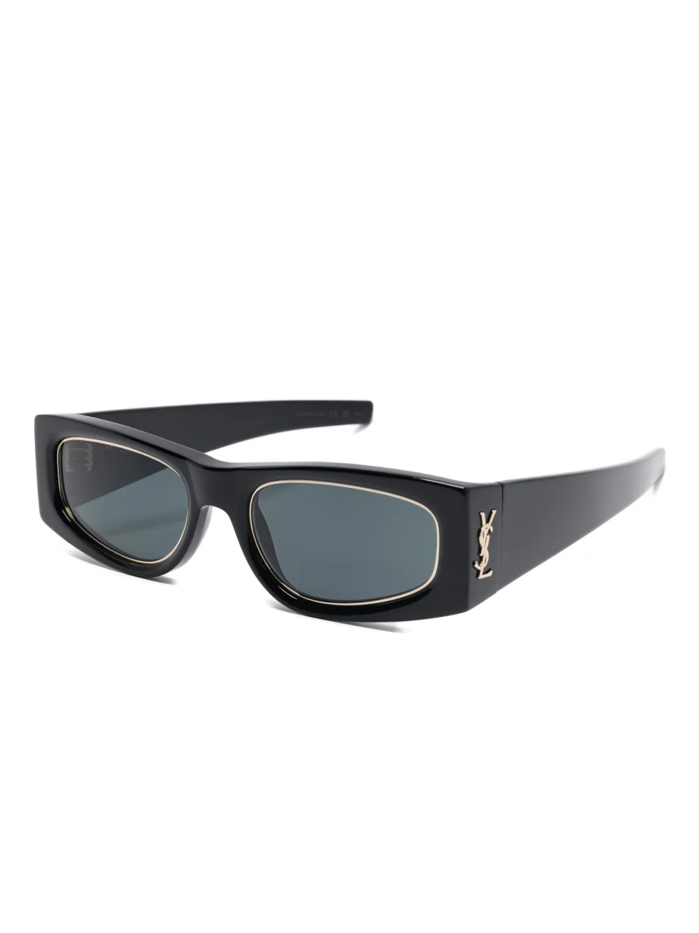 Saint Laurent Eyewear logo-detail sunglasses Zwart