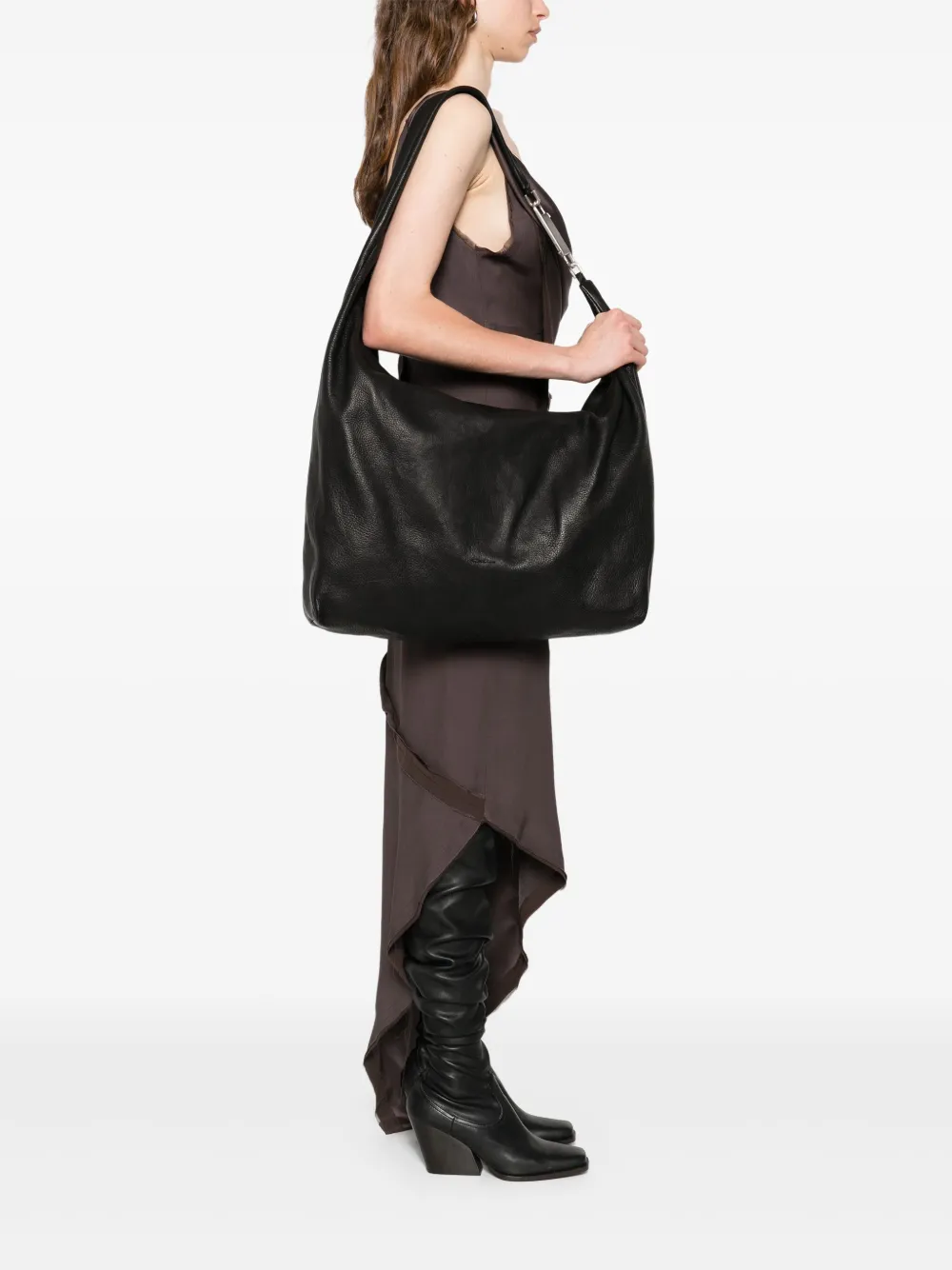 Rick Owens Leren schoudertas Zwart