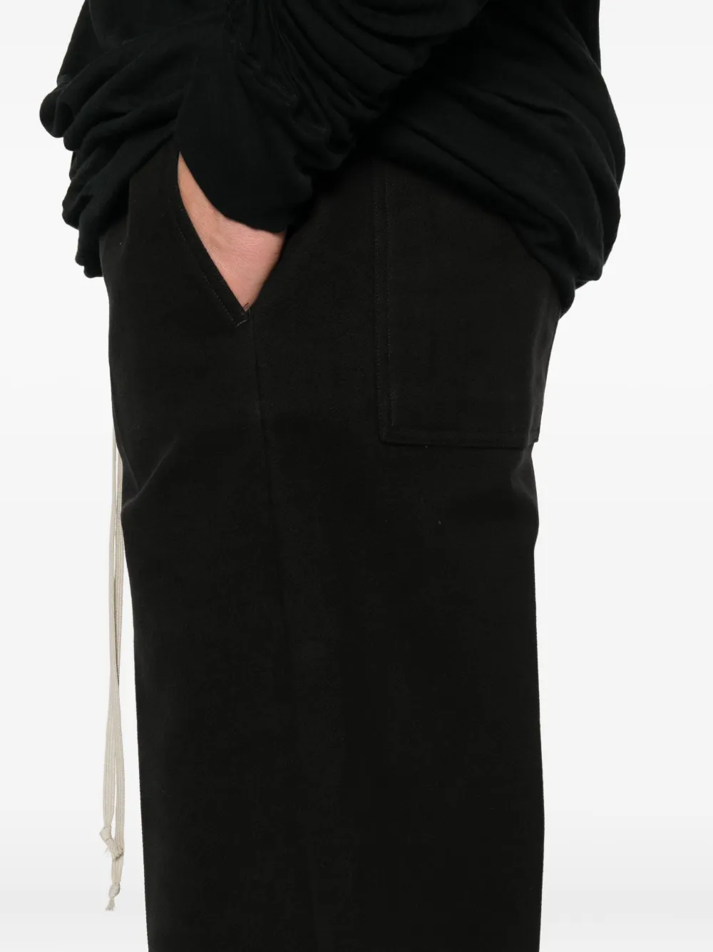Rick Owens Straight broek van biologische katoenblend Zwart