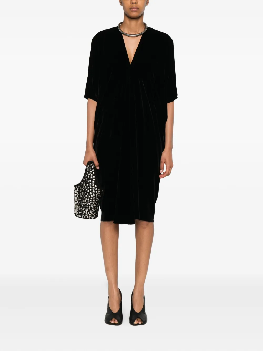 Rick Owens Jurk met V-hals Zwart