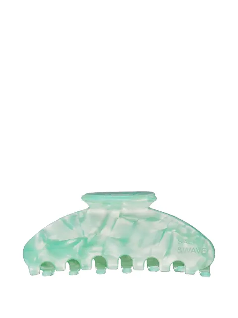 SALT & WAVE Aquamarine Moon marbled claw clip