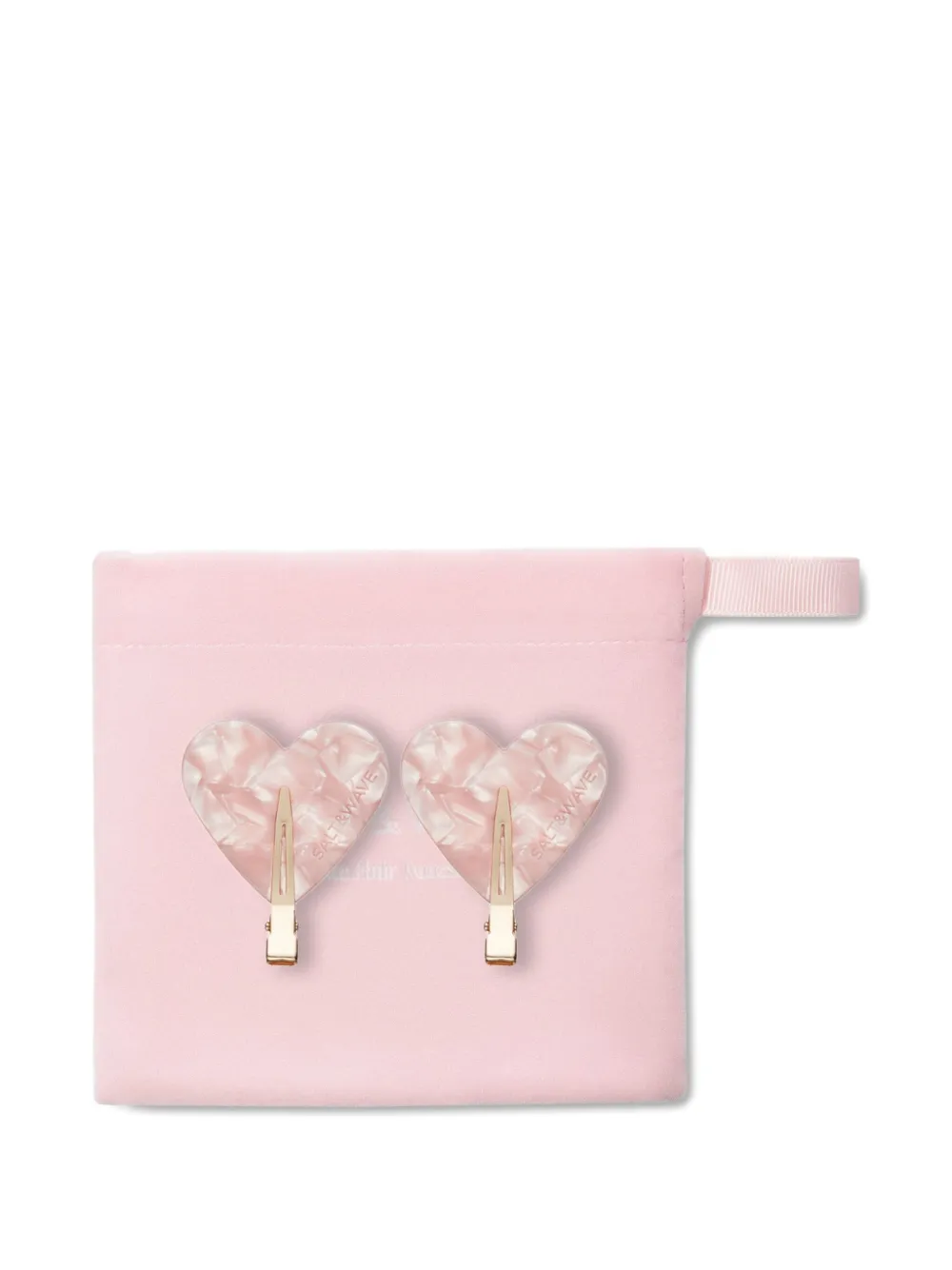 SALT & WAVE Quartz Heart heart-shaped hair clips (set of two) | Image 2