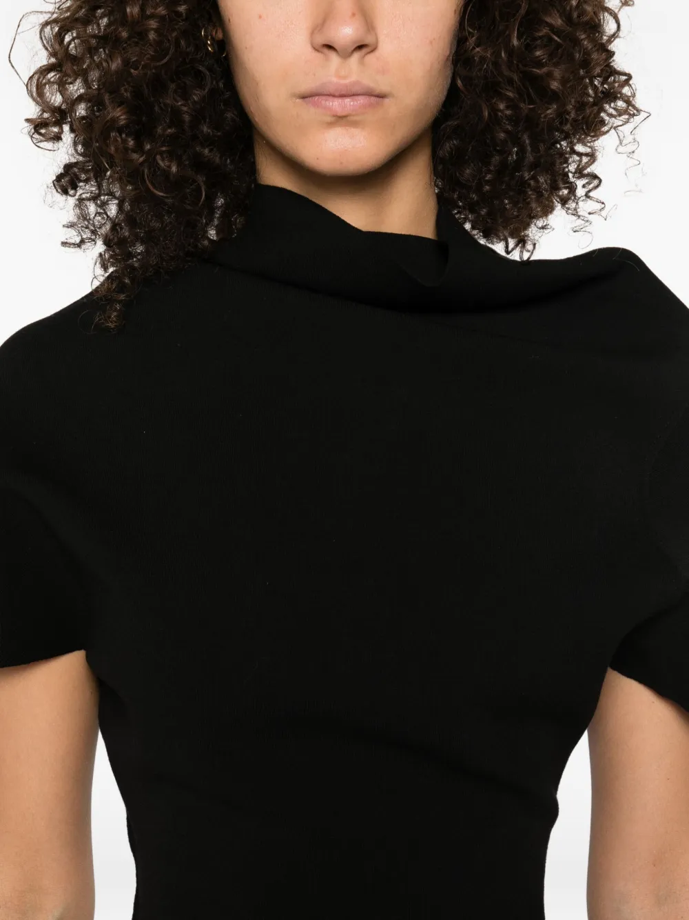 Rick Owens Concordians gedrapeerde top met korte mouwen Zwart