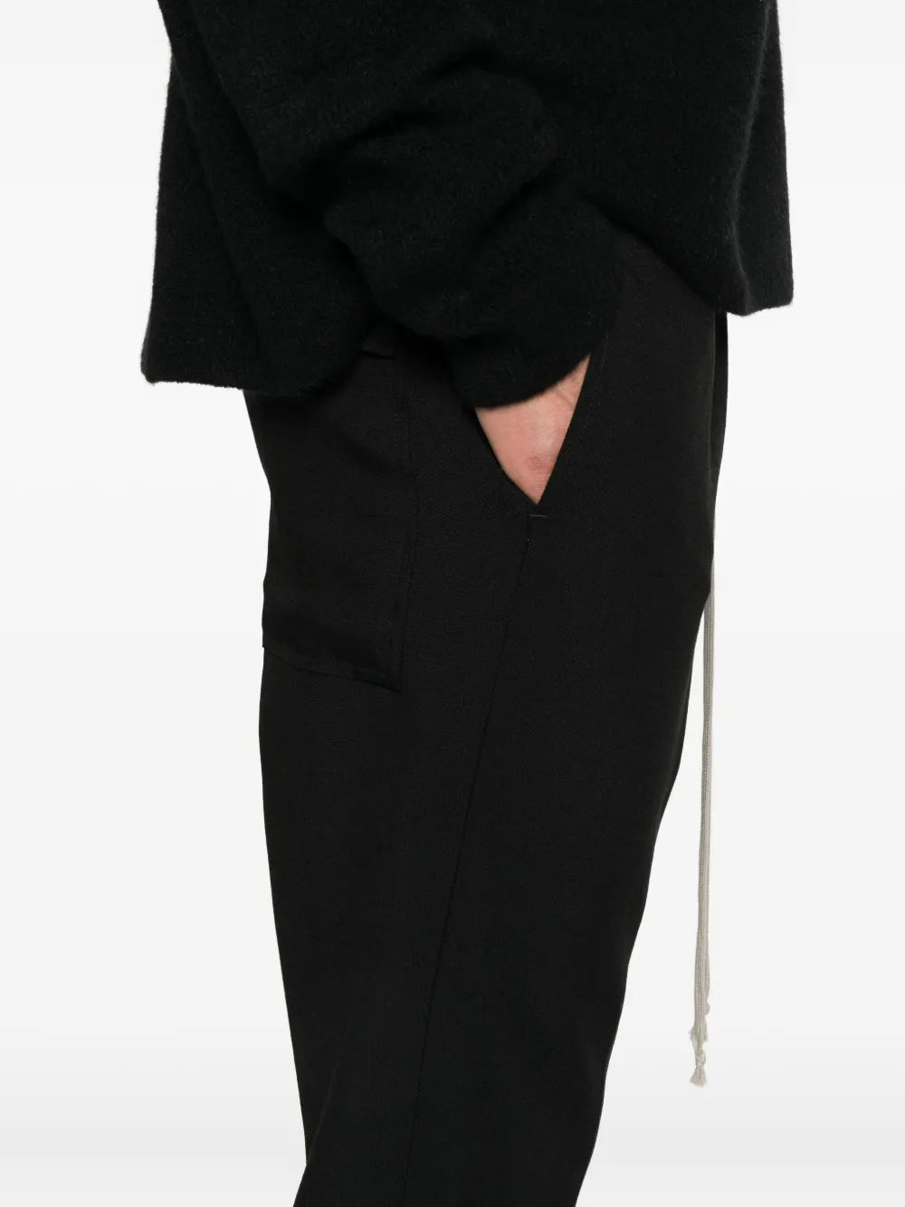 Rick Owens Trainingsbroek van scheerwol Zwart