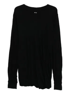 Rick Owens クルーネック ロングTシャツ | ブラック | FARFETCH JP