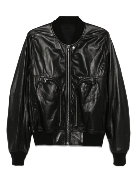 Rick Owens leather bomber jacket