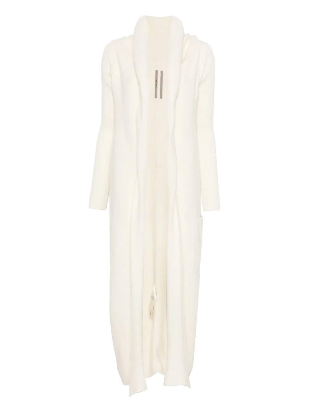 Rick Owens ribbed-knit coat Wit