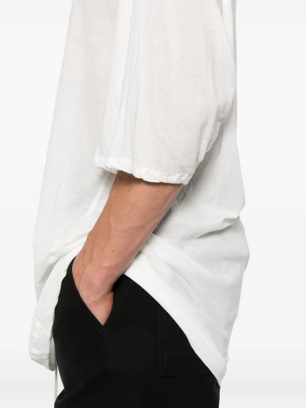 Rick Owens T-shirt van biologisch katoenen met lange mouwen Wit