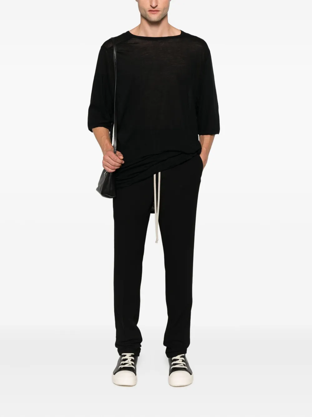 Rick Owens Wollen trainingsbroek Zwart
