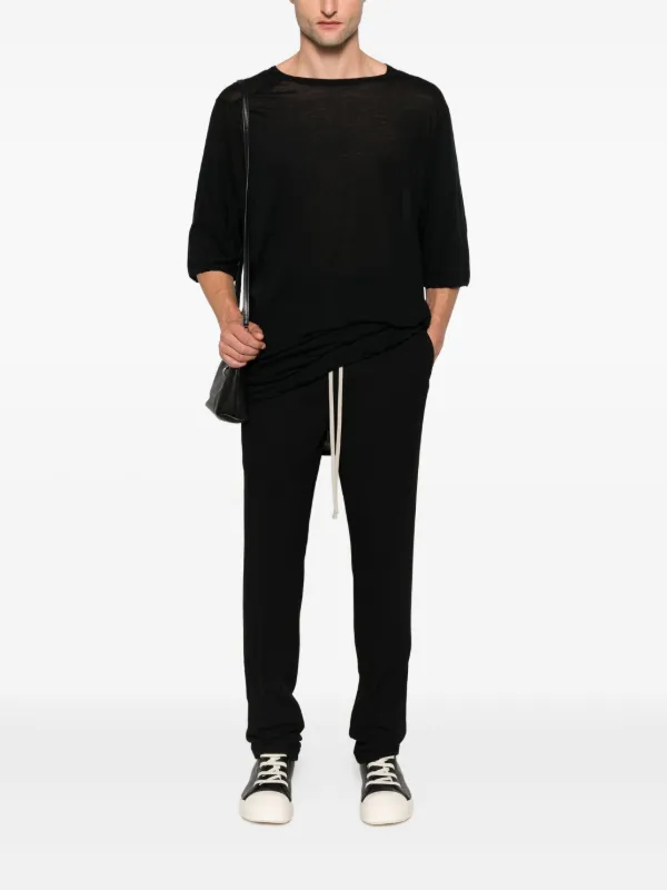 Rick Owens Wool Track Pants | Black | FARFETCH