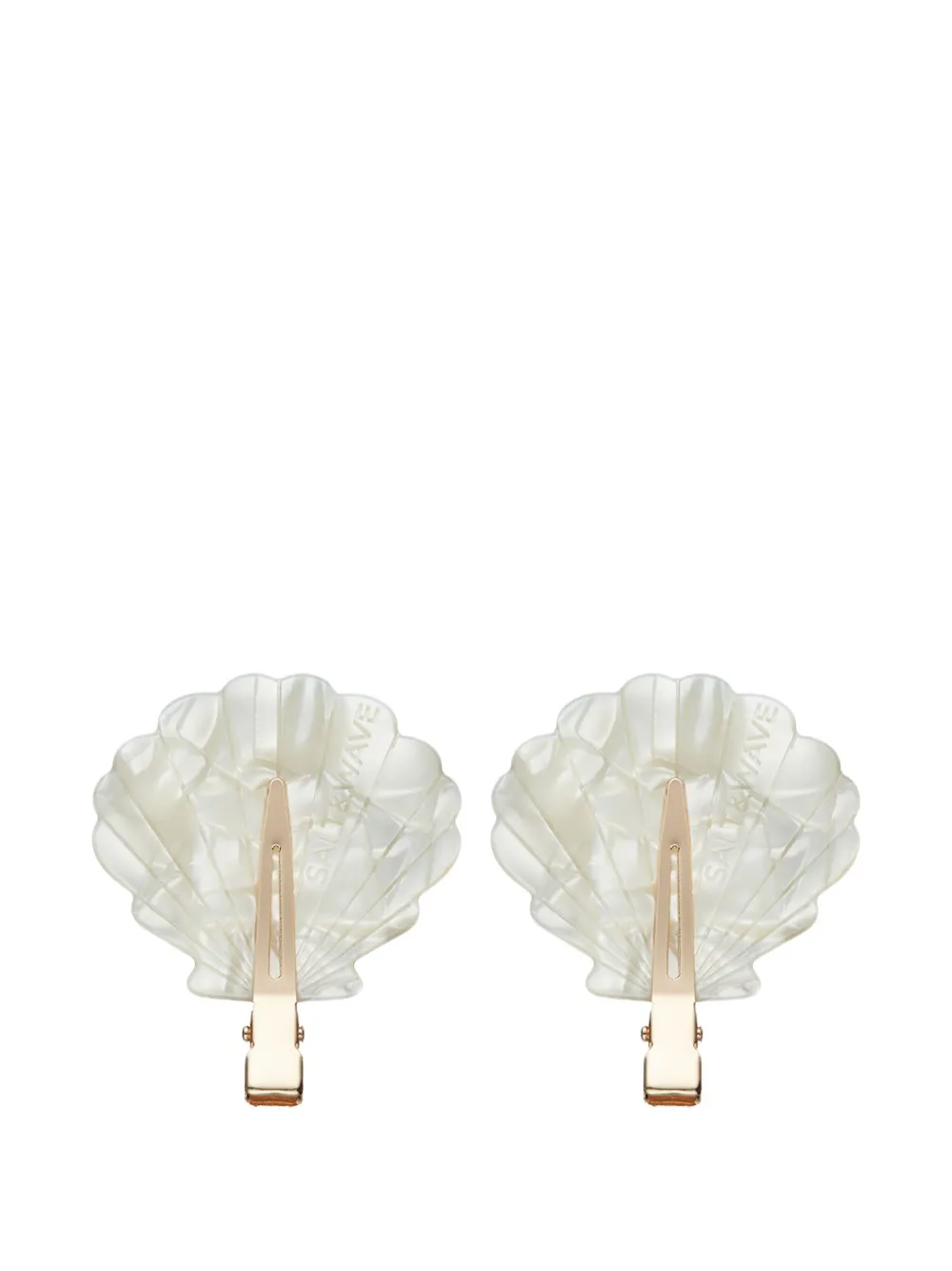 SALT & WAVE shell-shaped hair clips (set of two) | White | Image 1