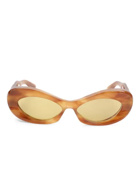 VALENTINO GARAVANI EYEWEAR logo-plaque oval-frame sunglasses