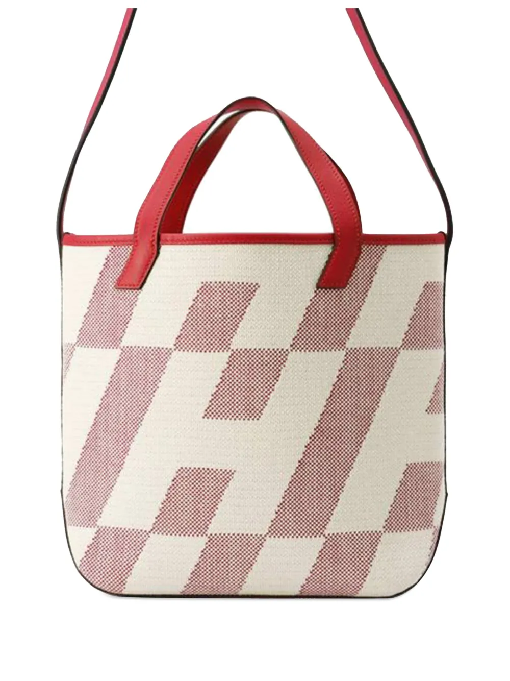 Hermès Pre-Owned 2021 Toile and Swift Cabas H en Biais 27 satchel - Hermès Pre-Owned 2021 Toile and Swift Cabas H en Biais 27 satchel -