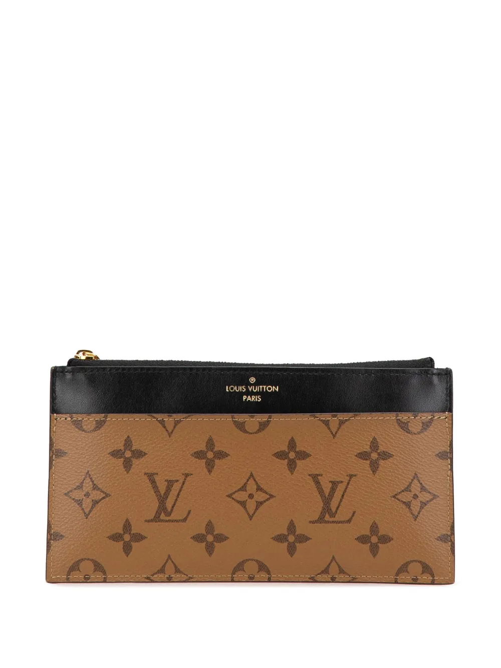 Louis Vuitton Pre-Owned 2020 Monogram Reverse Slim Purse long wallets | Black | Image 1