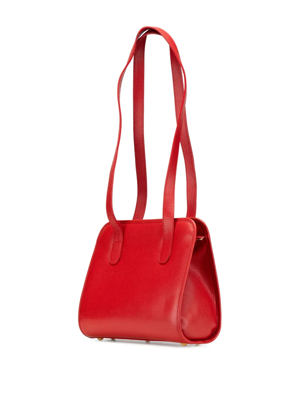 Pre-owned Burberry 20th Century Leather Shoulder Bag In Red